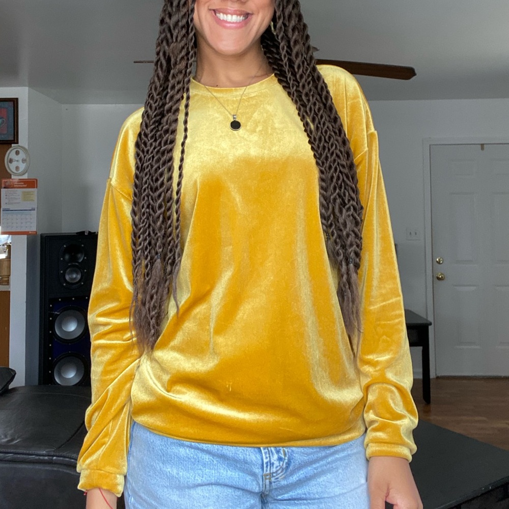 Long Sleeve Velvet Top